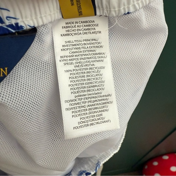 Polo Ralph Lauren 5.75-Inch Traveler Classic Swim Trunk Bear Sailboat Logo - Picture 9 of 10